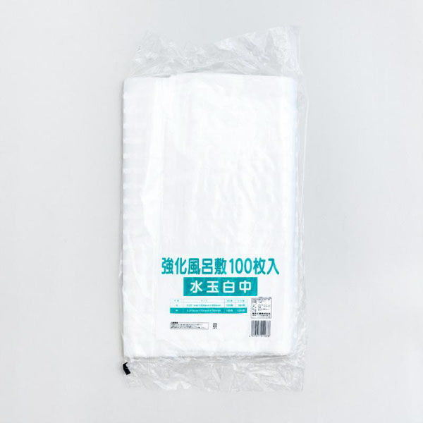 福助工業 ポリ風呂敷 強化風呂敷 水玉白 中 00417243 1ケース(1000個(100個×10))（直送品）