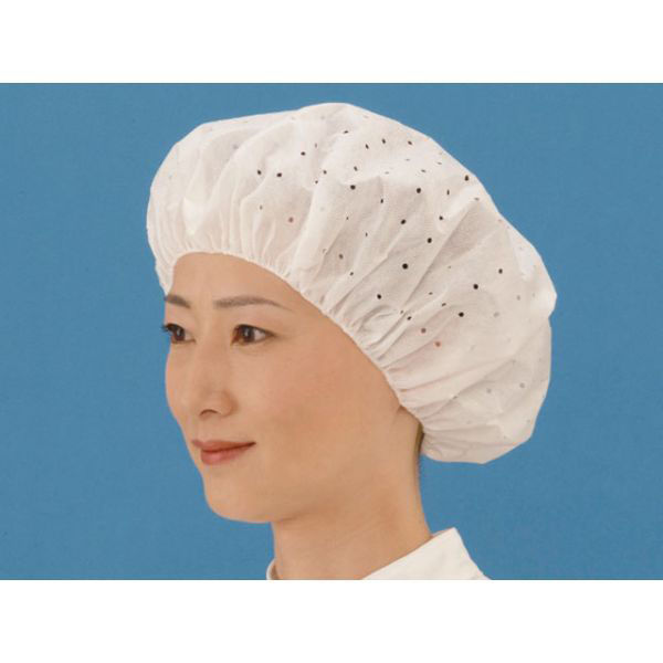 日本メディカルプロダクツ 不織布キャップ つくつく帽子 EL-12 L 白 00422388 1ケース(600個(100個×6))（直送品）