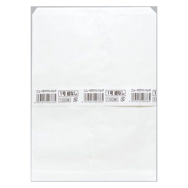 福助工業 惣菜向け平袋 ニューホワイトパック 1号 紐なし 00449355 1ケース(4000個(500個×8))（直送品）