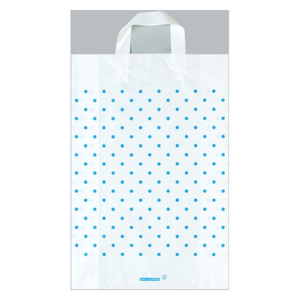 福助工業 ポリ手提袋 カルチャーバッグ 水玉(白) 中 00500024 1ケース(500個(20個×25))（直送品）