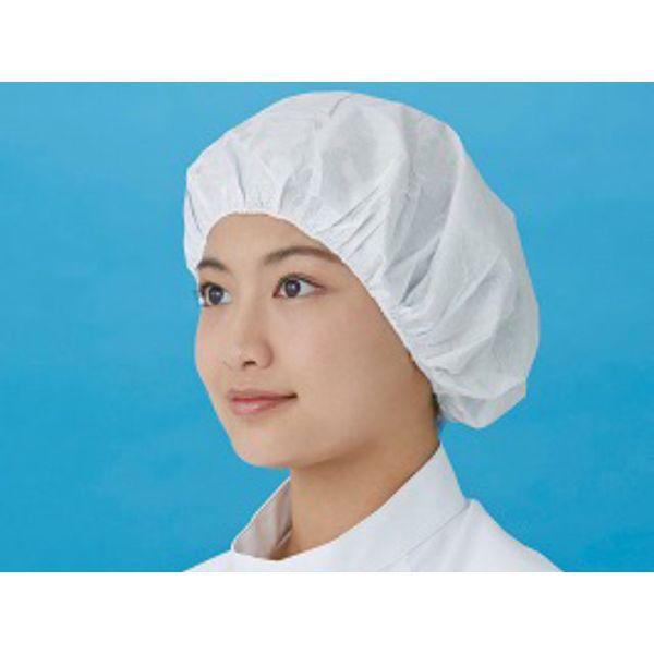 日本メディカルプロダクツ 不織布キャップ つくつく帽子 EL-101 L 白 00514029 1ケース(600個(100個×6))（直送品）