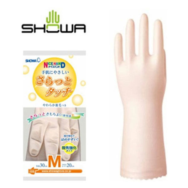 ショーワグローブ ゴム手袋 ナイスハンドさらっとタッチ S・パールピンク 00524246 1ケース(120個(1個×120))（直送品）