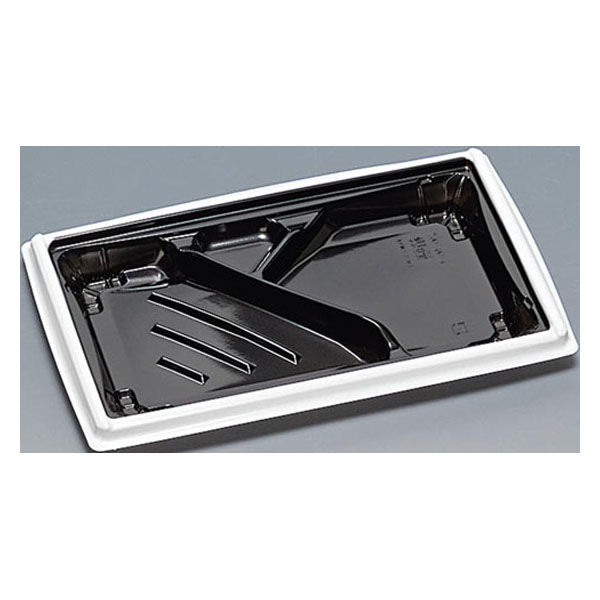 福助工業 弁当容器 箱膳26-16-1H 白内黒 00616139 1ケース(600個(50個×12))（直送品）