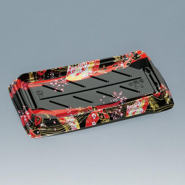 福助工業 寿司容器 夢舞台2-5H 藤扇 赤 00624643 1ケース(600個(50個×12))（直送品）