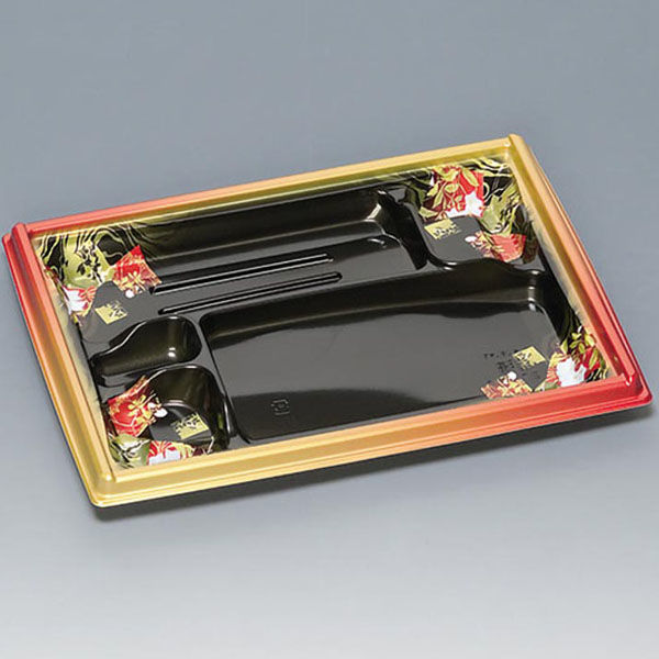 福助工業 弁当容器 箱膳27-20-1H 山水 00650135 1ケース(600個(50個×12))（直送品）