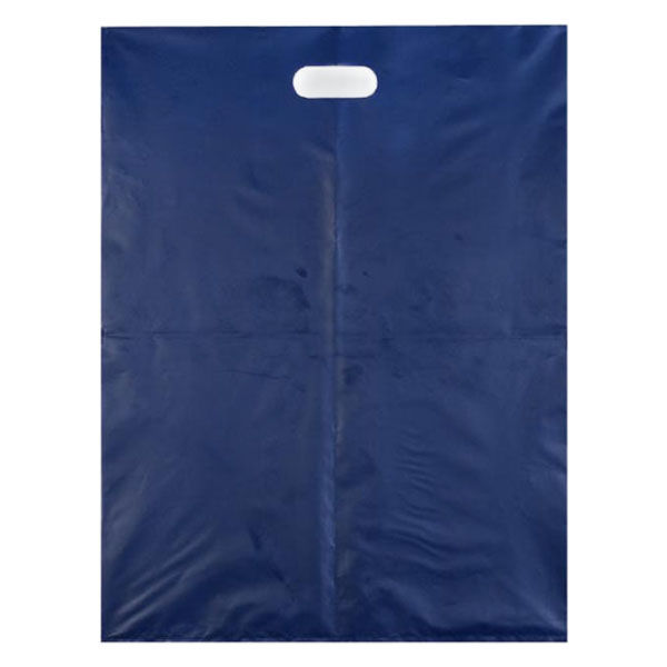 福助工業 ポリ手提袋 ニュー アームバッグ HDネイビーブルー (M) 00697613 1ケース(500個(50個×10))（直送品）