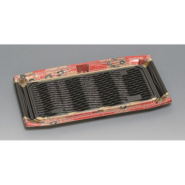 福助工業 寿司容器 清盛30H 流華赤 00749094 1ケース(200個(20個×10))（直送品）