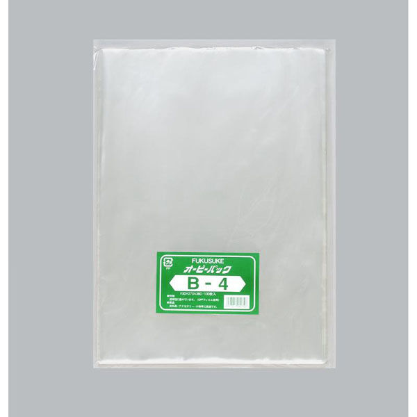福助工業 テープ無 OPP袋 オーピーパックC B-4 100枚入 00756171 1ケース(20個(1個×20))（直送品）
