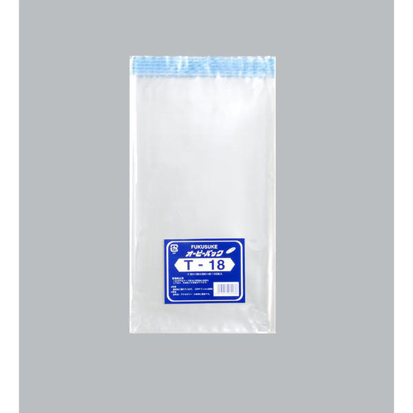 福助工業 テープ有 OPP袋 オーピーパックC T-18 100枚入 00756297 1ケース(40個(1個×40))（直送品）