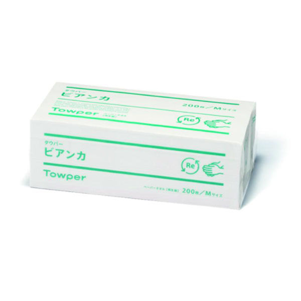 日本製紙クレシア ペーパータオル タウパー ビアンカM 200枚 00759742 1ケース(250個(1個×250))（直送品）