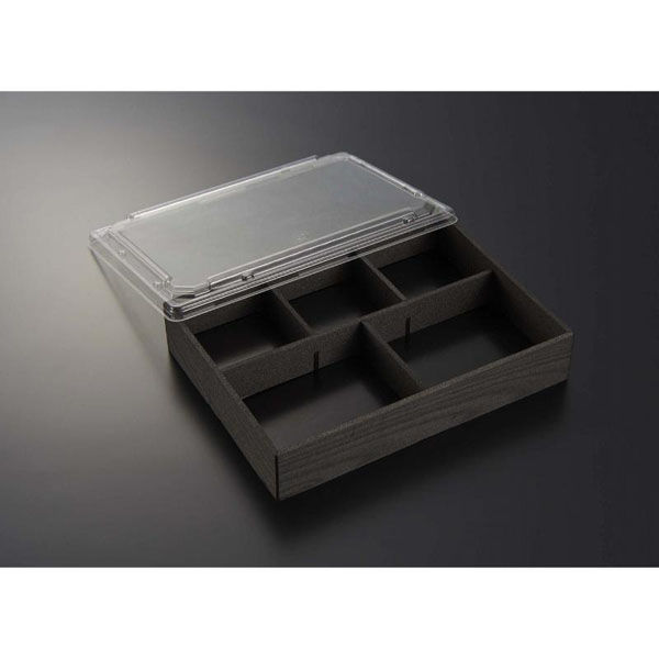 中央化学 折箱 匠御膳22-17B 黒木目(ボ)Y 00760442 1ケース(180個(15個×12))（直送品）