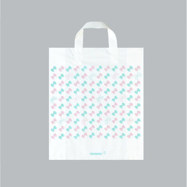 福助工業 ポリ手提袋 カルチャーバッグ カラーリボン 小 00762535 1ケース(500個(20個×25))（直送品）