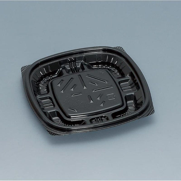 福助工業 惣菜容器 プリモ11-11H 黒 00762793 1ケース(1600個(50個×32))（直送品）