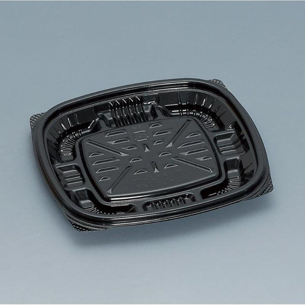 福助工業 惣菜容器 プリモ12-11H 黒 00762803 1ケース(1600個(50個×32))（直送品）