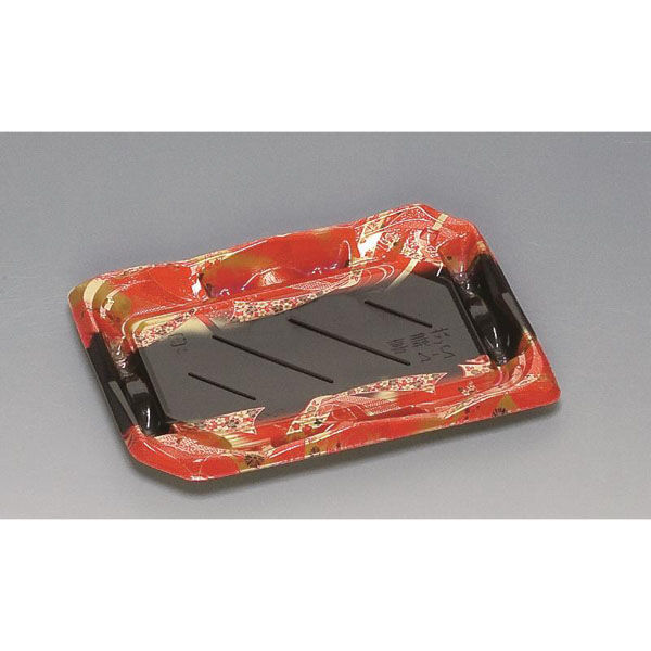 福助工業 寿司容器 花舞喜2-4H 輪彩赤 00762830 1ケース(800個(50個×16))（直送品）