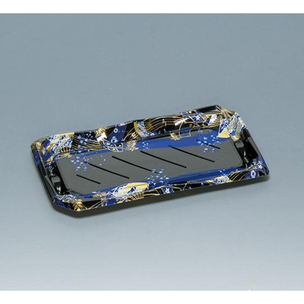 福助工業 寿司容器 花舞喜2-6H 藤扇青 00762833 1ケース(800個(50個×16))（直送品）