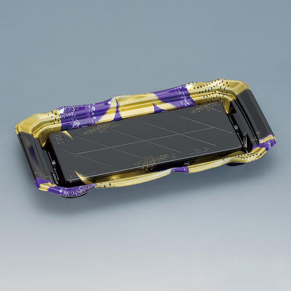 福助工業 寿司容器 旬海皿2-5H 月光紫 00762858 1ケース(400個(50個×8))（直送品）