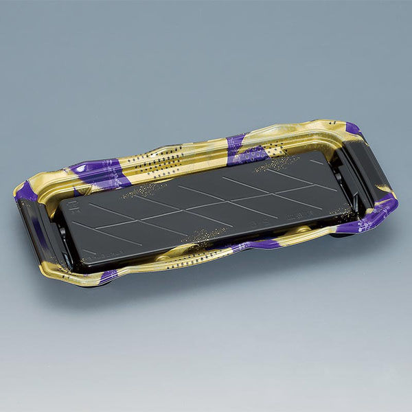 福助工業 寿司容器 旬海皿2-6H 月光紫 00762861 1ケース(300個(50個×6))（直送品）