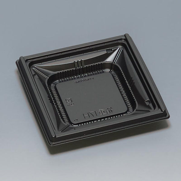 福助工業 弁当容器 箱重17H 黒 00762876 1ケース(1200個(50個×24))（直送品）
