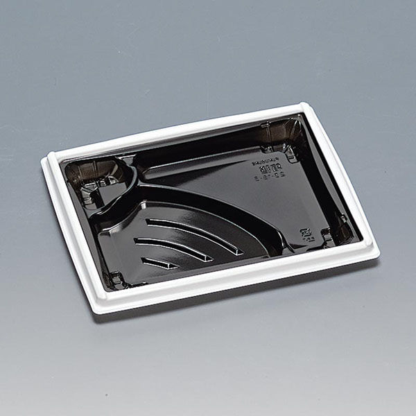 福助工業 弁当容器 箱膳23-18-3H 白内黒 00762893 1ケース(800個(50個×16))（直送品）