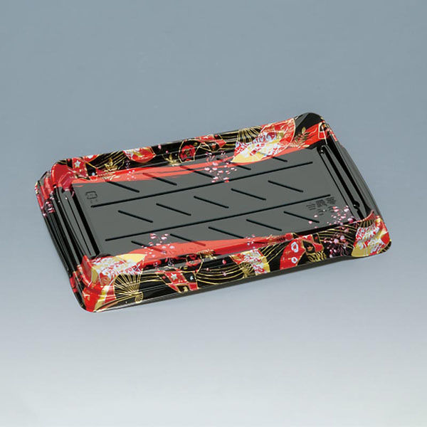 福助工業 寿司容器 夢舞台3-6H 藤扇 赤 00762939 1ケース(400個(20個×20))（直送品）