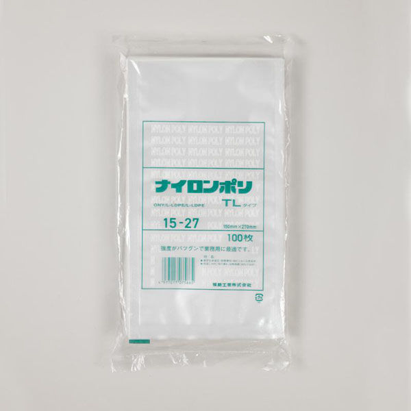 福助工業 真空袋 ナイロンポリ TLタイプ 15-27 00766616 1ケース(2200個(100個×22))（直送品）