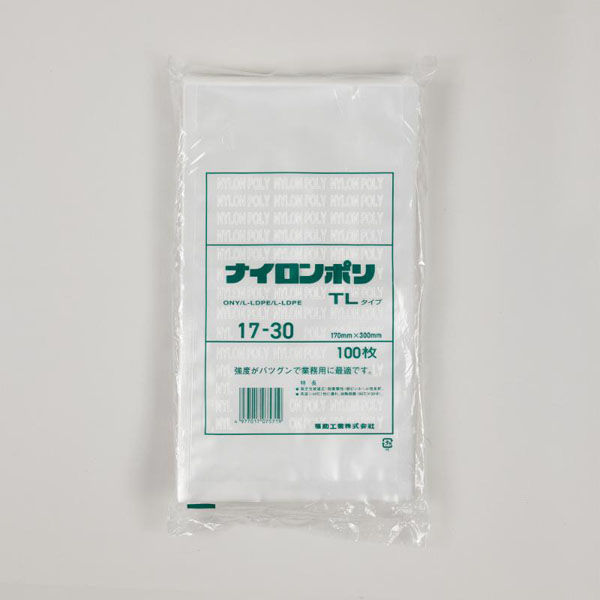 福助工業 真空袋 ナイロンポリ TLタイプ 17-30 00766621 1ケース(1800個(100個×18))（直送品）
