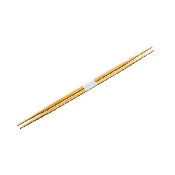 藤本商会本店 割箸 竹ラン中箸 24cm 白帯 00782538 1ケース(2500個(100個×25))（直送品）