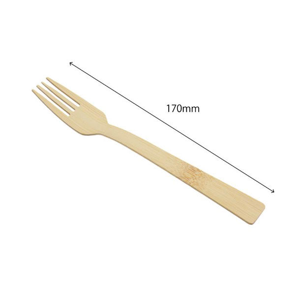 萬洋 使い捨てフォーク 竹フォーク17cm 100本入×30袋 00783038 1ケース(1個)（直送品）