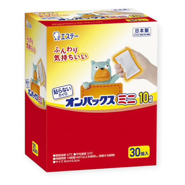 エステーPRO 使い捨てカイロ 貼らないオンパックスミニ 30P 00795036 1ケース(16個(1個×16))（直送品）