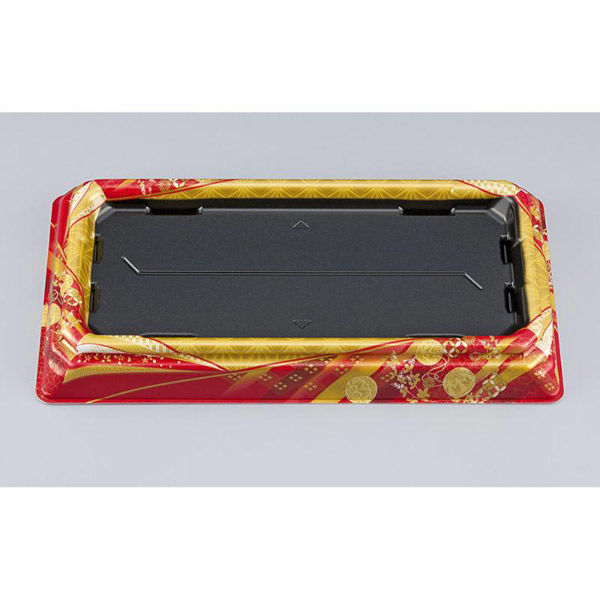 シーピー化成 寿司桶 SFNハカマ角桶26 京彩赤本体 031022600B385 1ケース(400個(50個×8))（直送品）