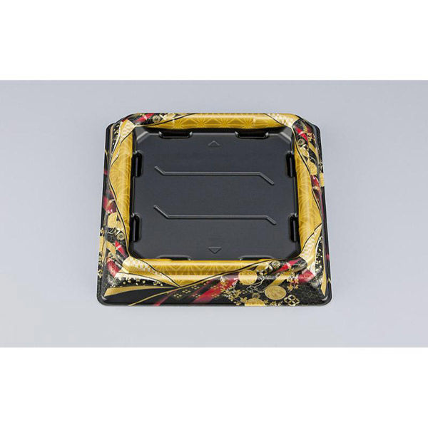 シーピー化成 寿司桶 SFNハカマ角桶33 京彩黒本体 031023300B395 1ケース(600個(50個×12))（直送品）