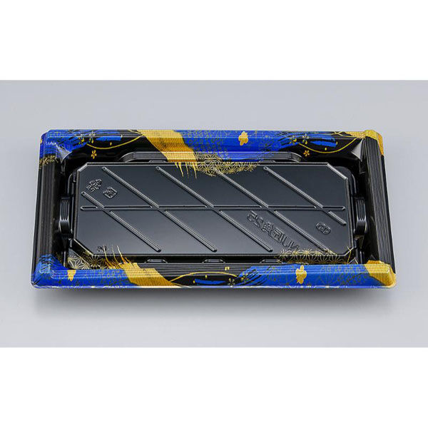 シーピー化成 寿司容器 NU匠角25 華海青本体 039412500A035 1ケース(600個(50個×12))（直送品）