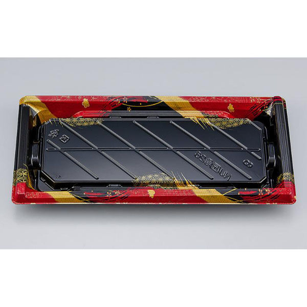 シーピー化成 寿司容器 NU匠角26 華海赤本体 039412600A025 1ケース(400個(50個×8))（直送品）