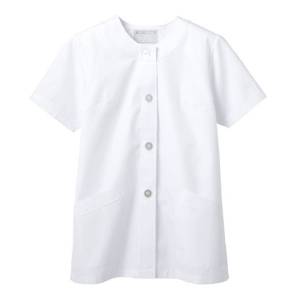住商モンブラン 1-032_5L 調理衣 レディス 半袖 白 5L 1ケース(1個)（直送品）