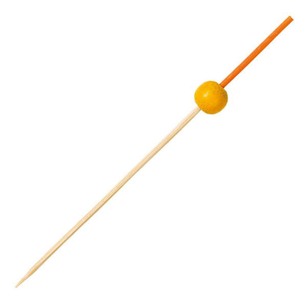 萬洋 竹串 綾珠かんざし串 100本入 9cm 黄 18258C 1ケース(1個)（直送品）