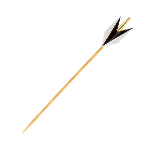 萬洋 竹串 矢羽根串(並・黒) 9cm 100本入 18263E 1ケース(1個)（直送品）