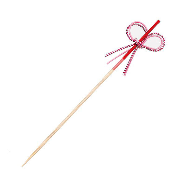 萬洋 竹串 花むすび串(桃) 12cm 50本入 18359A 1ケース(1個)（直送品）