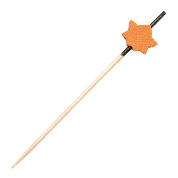 萬洋 竹串 飾り串 紅葉 (橙) 12cm 100本入 18393A 1ケース(1個)（直送品）