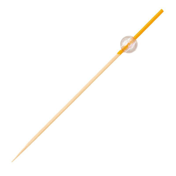 萬洋 竹串 とんぼ珠串(黄) 12cm 100本 18402C 1ケース(1個)（直送品）