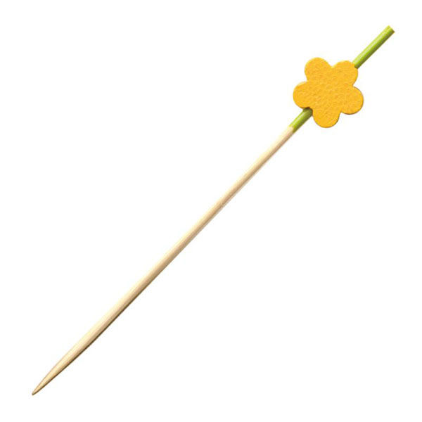 萬洋 竹串 飾り串 梅 (黄) 7.5cm 100本入 18438D 1ケース(1個)（直送品）