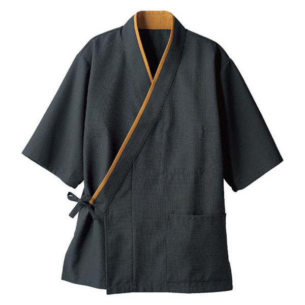 住商モンブラン 作務衣 3-521_M はっぴ 兼用 7分袖 墨/芥子 M 1ケース(1個)（直送品）