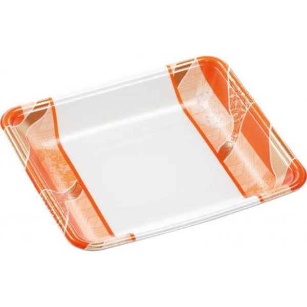 エフピコ 発泡トレー FLB-A17-30 鮮彩オレンジ 4F180176 1ケース(1500個(100個×15))（直送品）