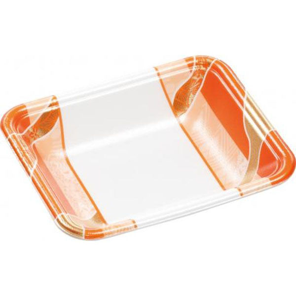 エフピコ 発泡トレー FLB-V12-30 鮮彩オレンジ 4F181126 1ケース(3000個(100個×30))（直送品）