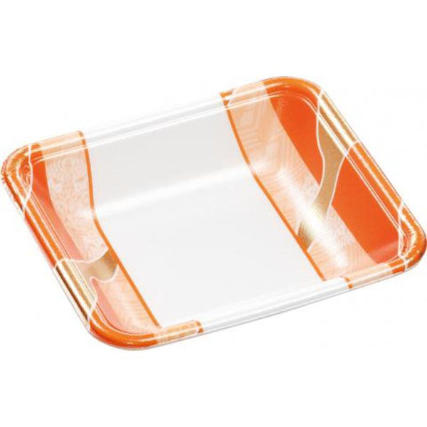 エフピコ 発泡トレー FLB-V13-30 鮮彩オレンジ 4F181136 1ケース(2800個(100個×28))（直送品）