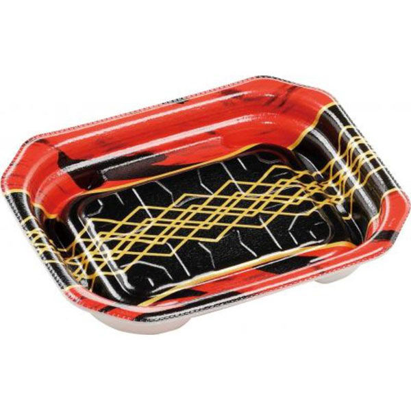 エフピコ 惣菜容器 MFPパシオ14-11 チア黒赤 4M007006 1ケース(1500個(50個×30))（直送品）