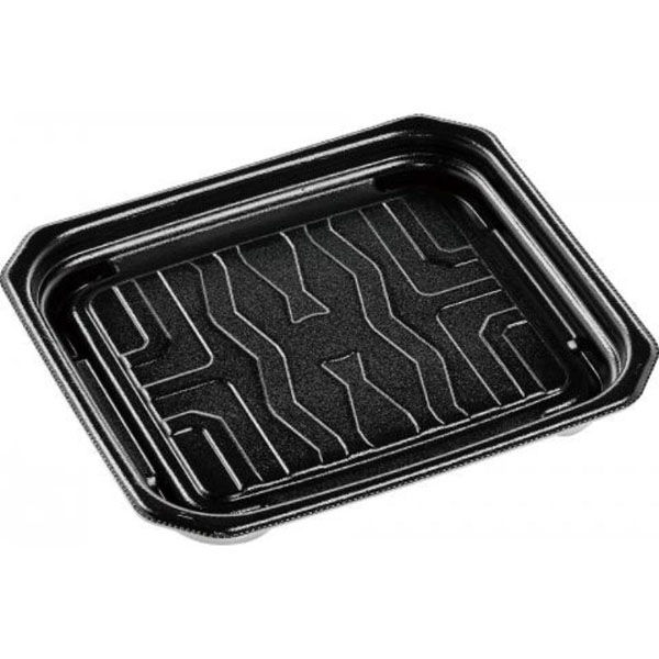 エフピコ 惣菜容器 MFPパシオ19-17 黒 4M007081 1ケース(600個(50個×12))（直送品）