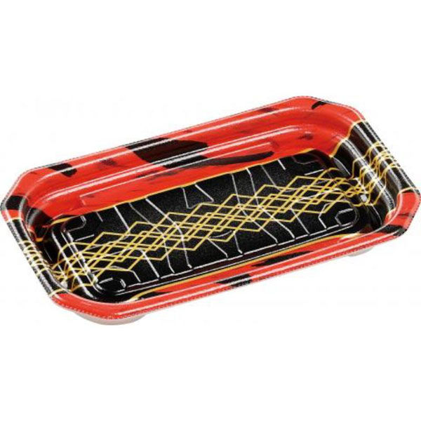 エフピコ 惣菜容器 MFPパシオ19-11 チア黒赤 4M007186 1ケース(1000個(50個×20))（直送品）