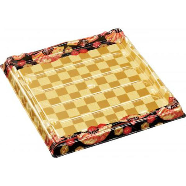 エフピコ 寿司桶 氷河桶34-34PT扇市松金 52013432 1ケース(120個(10個×12))（直送品）