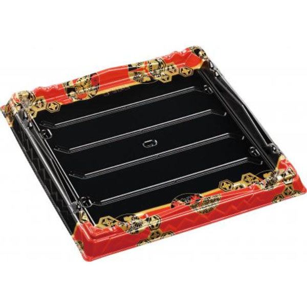 エフピコ 寿司桶 氷河桶34-34PT平安赤 52013433 1ケース(120個(10個×12))（直送品）